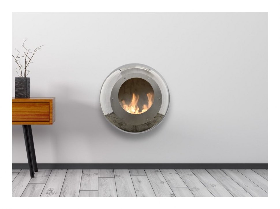 Биокамин Cocoon Fires настенный Vellum Stainless Steel