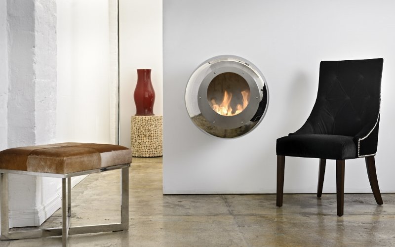 Биокамин Cocoon Fires настенный Vellum Stainless Steel
