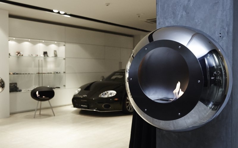 Биокамин Cocoon Fires настенный Vellum Stainless Steel