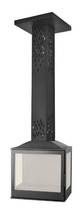Камин LCI 5 SKY GFLR, два боковых стекла, труба 2 м (Liseo CastIron)