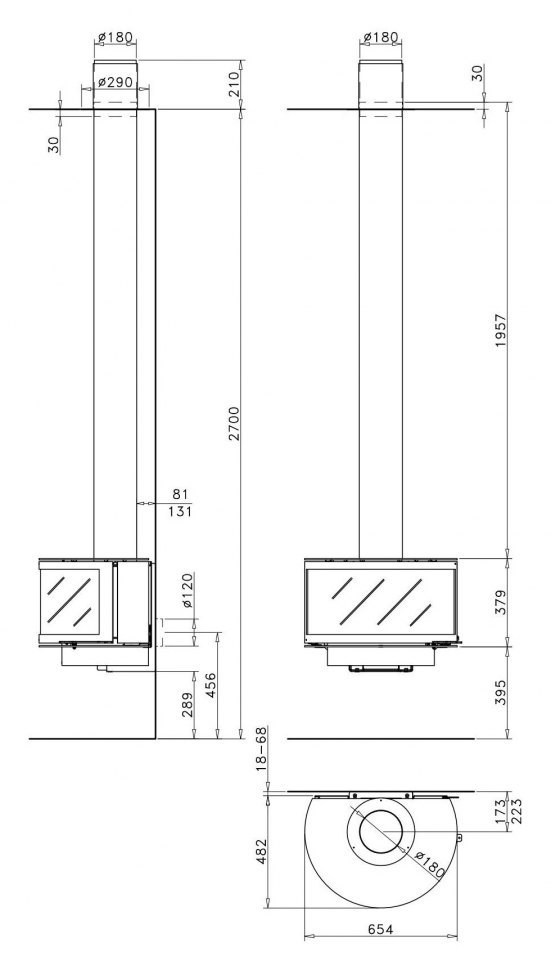 Камин Rocal Ronde Frontal