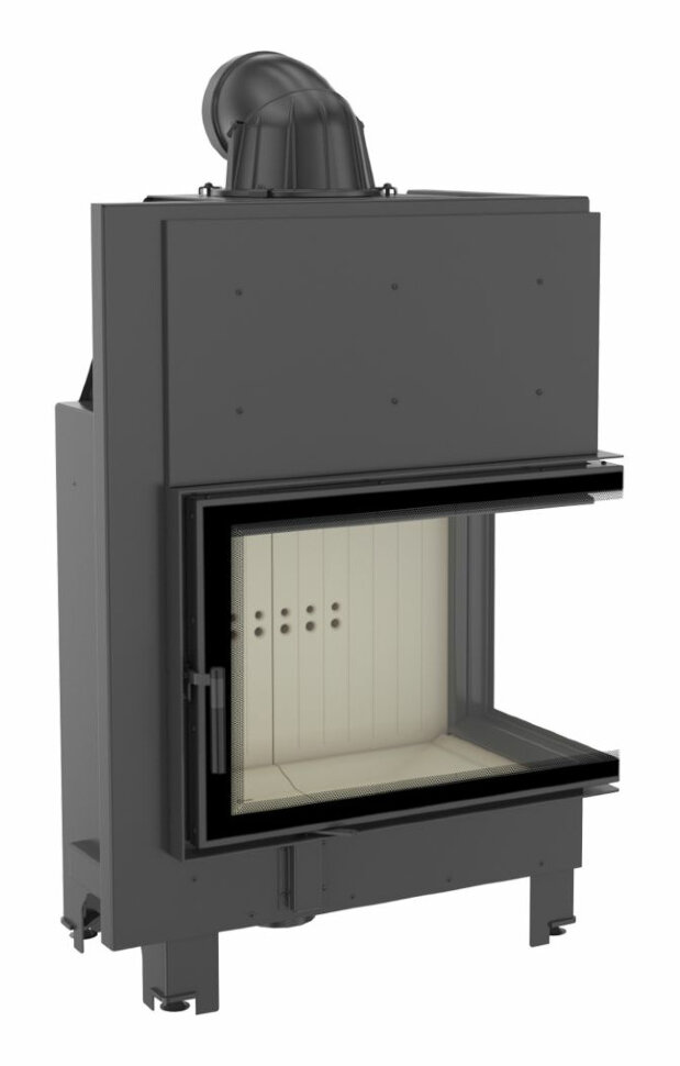 Каминная топка Kratki MBA P/BS (угловое стекло справа)