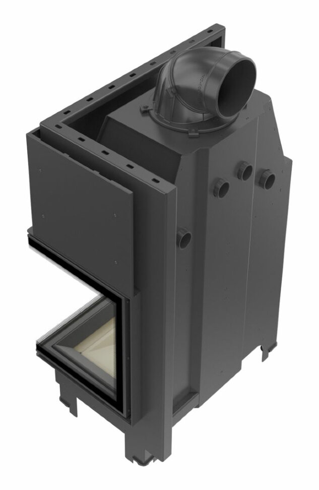 Каминная топка Kratki MBA P/BS (угловое стекло справа)