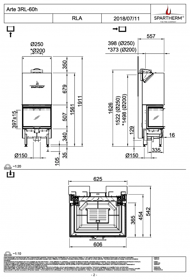 Каминная топка Spartherm Arte 3RL-60h 4S