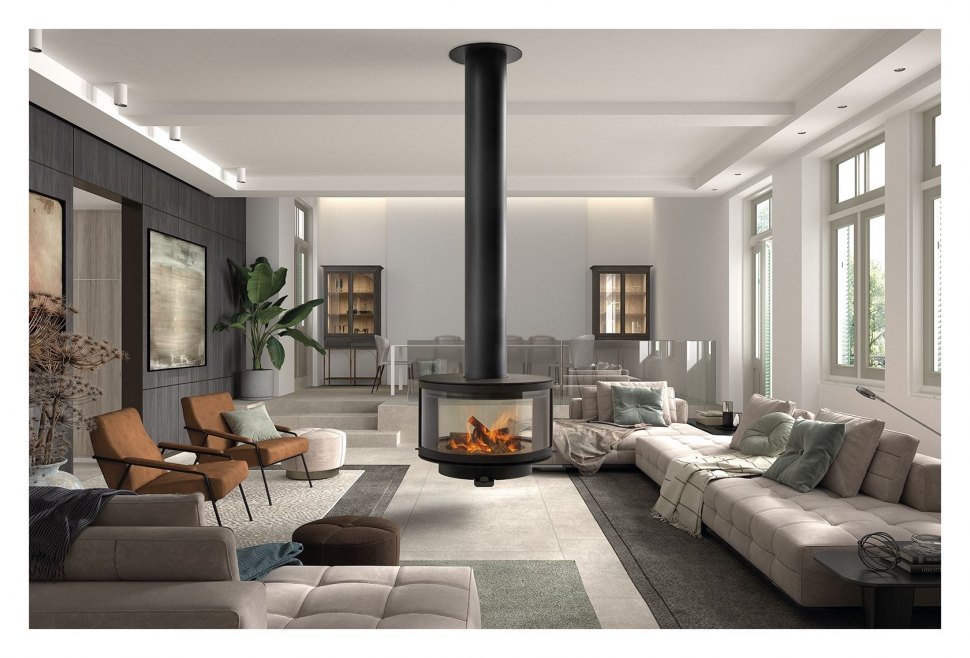 Камин Rocal Ronde Central подвесной