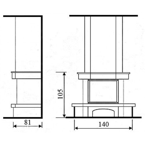 Каминная облицовка Andalusia Lily Giallo/Rosso