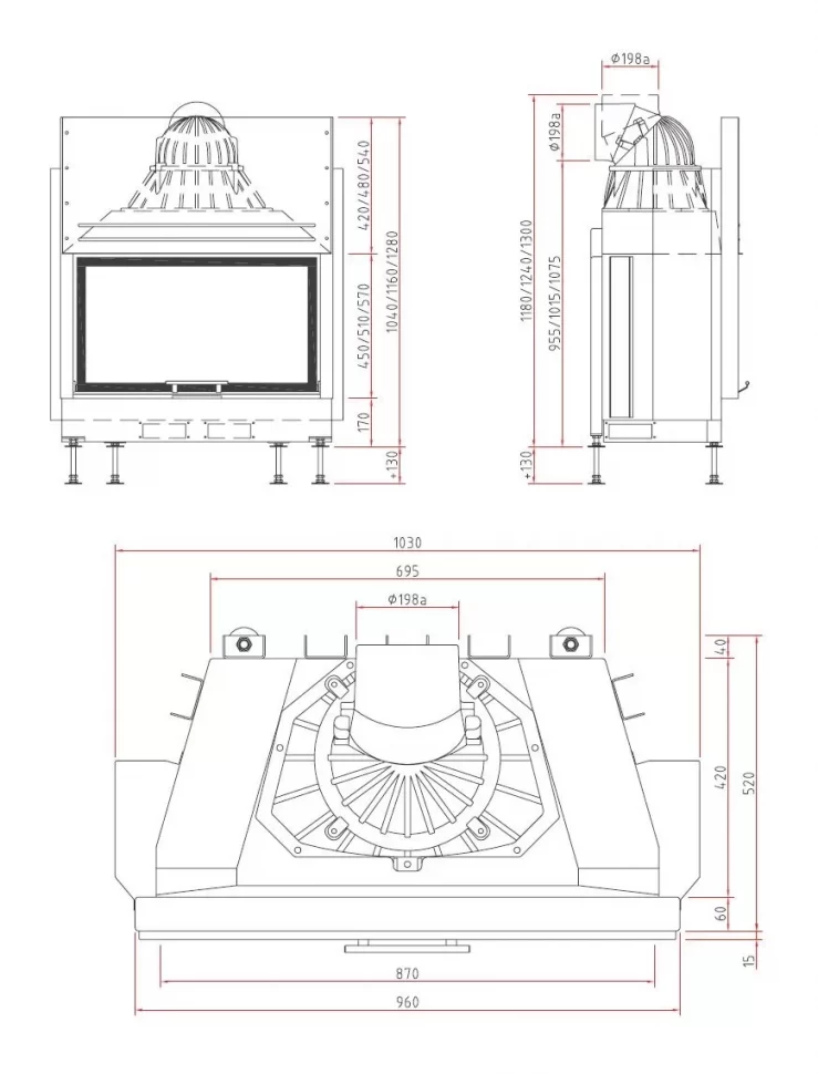 Каминная топка Schmid Lina 8757 h