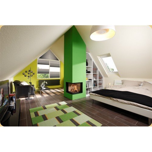 Каминная топка Brunner Eck-Kamine 51/52/52 вертикальное открытие (с подъемом)