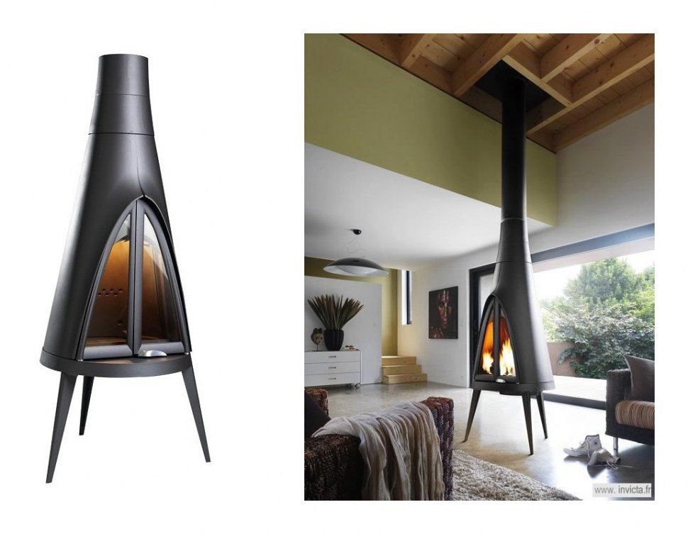 Чугунная печь камин Invicta Pow-wow