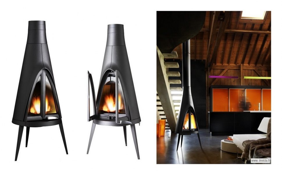 Чугунная печь камин Invicta Pow-wow