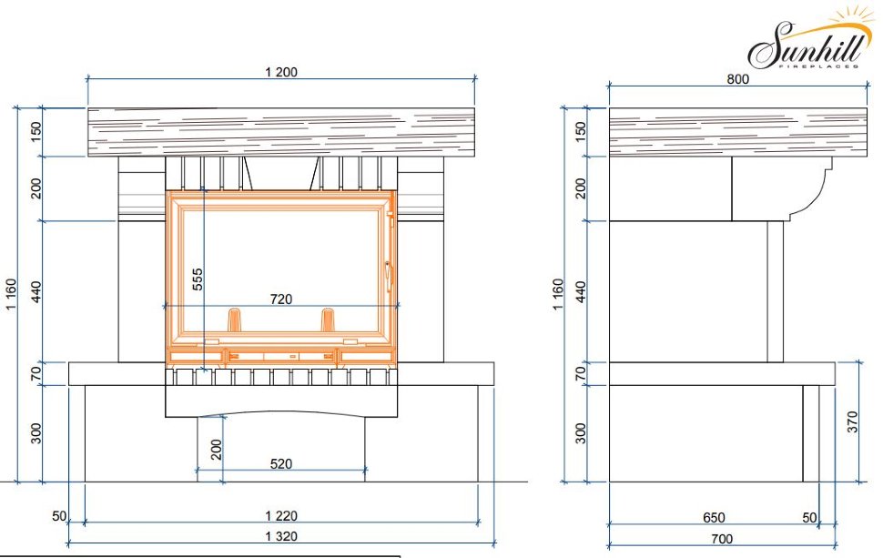 Каминная облицовка Sunhill Milan