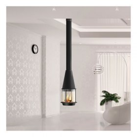 Камин ARLET CENTRAL, подвесной, высокое стекло, чёрный (Traforart)