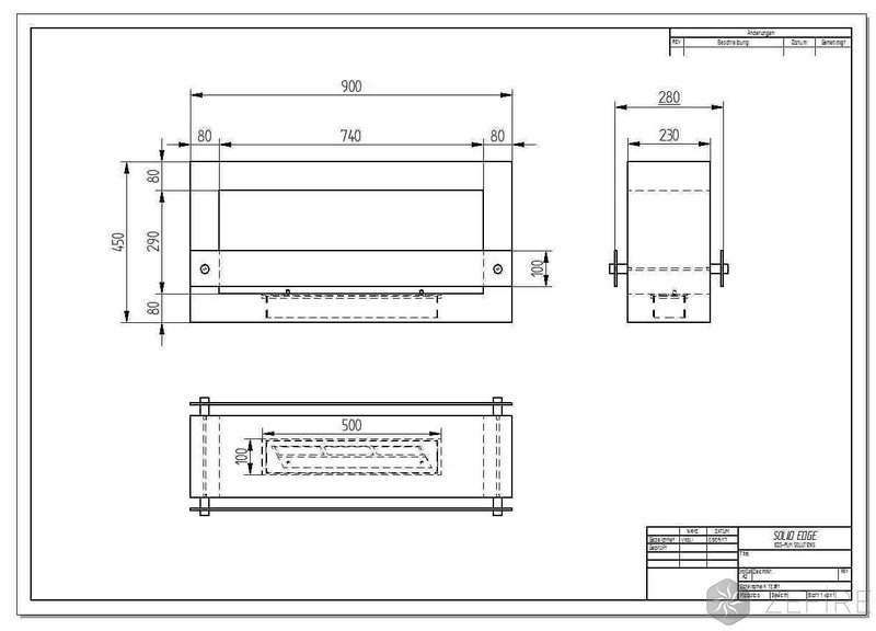 Биокамин ZeFire Quarter 900