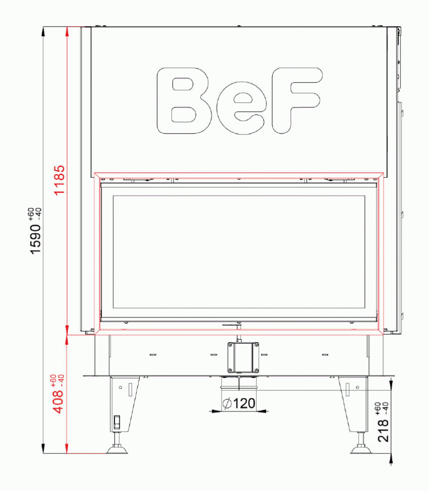 Каминная топка BeF Twin V 10 Aquatic II