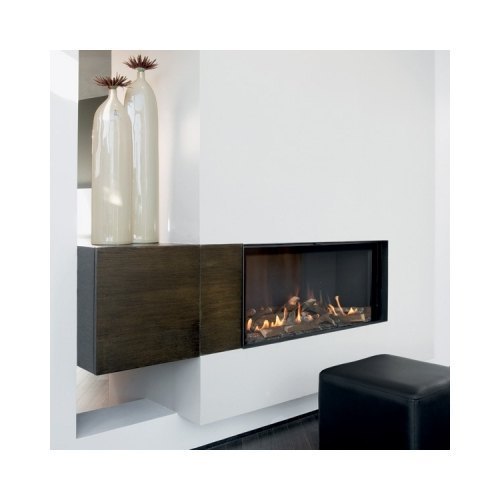 Каминная топка газовая M-Design Luna 1000 H Diamond gas, стальные внутренние стенки