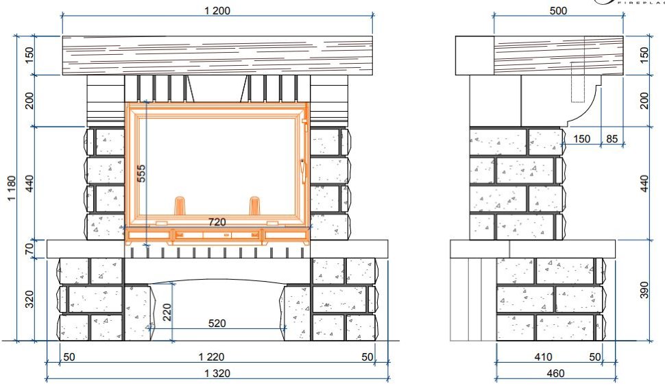 Каминная облицовка Sunhill Bergamo