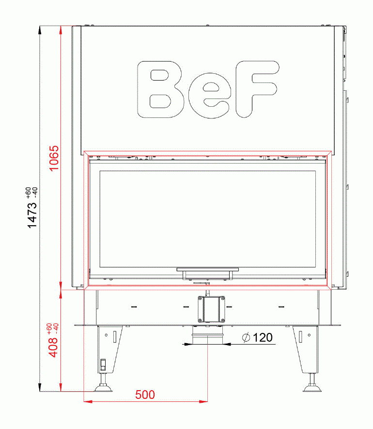 Каминная топка BeF Twin V 10 II