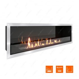 Биокамин в нишу SteelHeat LEADER-SH 1000 Small (Стекло + Стемалит)