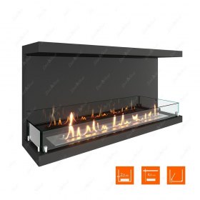 Биокамин фронтальный SteelHeat Leader 1000 (Стекло + Стемалит)