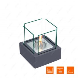 Настольный биокамин SteelHeat GLORIA серый