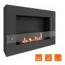Биокамин SteelHeat WALL GRAND 900 черный (Стекло)