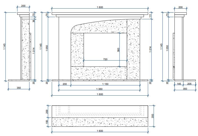 Каминная облицовка Sunhill Rasa