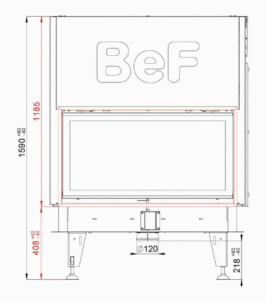 Каминная топка BeF Twin V 10 N Aquatic II