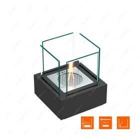 Настольный биокамин SteelHeat GLORIA черный