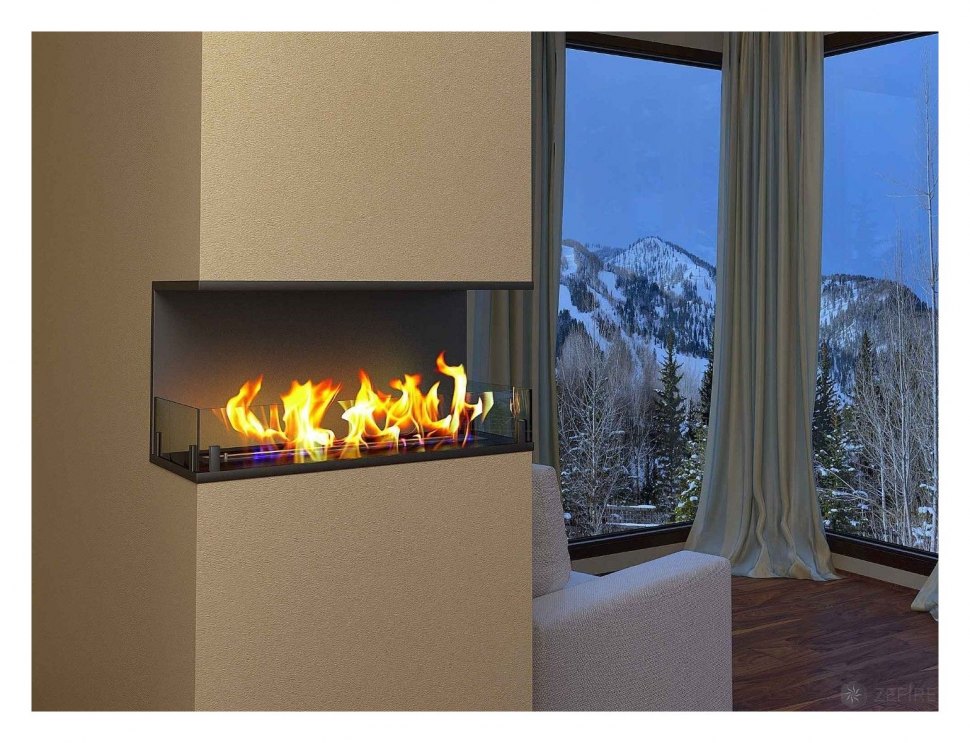 Биокамин ZeFire торцевой Standart 1100 со стемалитом