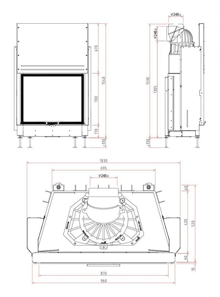 Каминная топка Schmid Lina 8770 h
