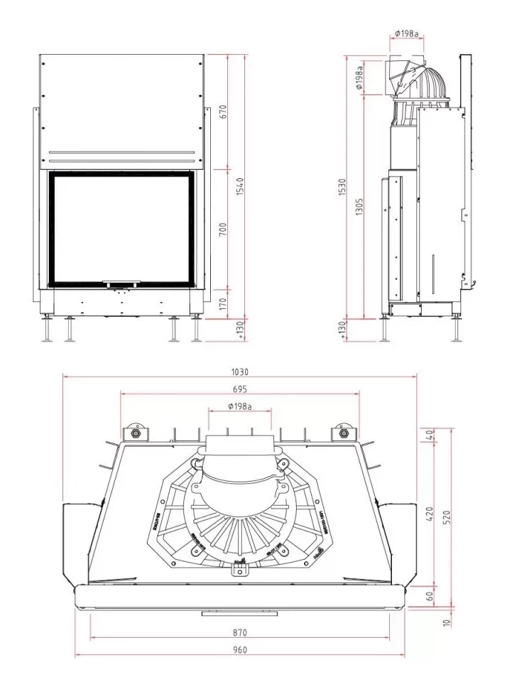 Каминная топка Schmid Lina 8770 h
