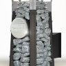 Дровяная печь для бани ФРЕДЕРИКА, модификация стоун стронг с панорамной топочной дверцей