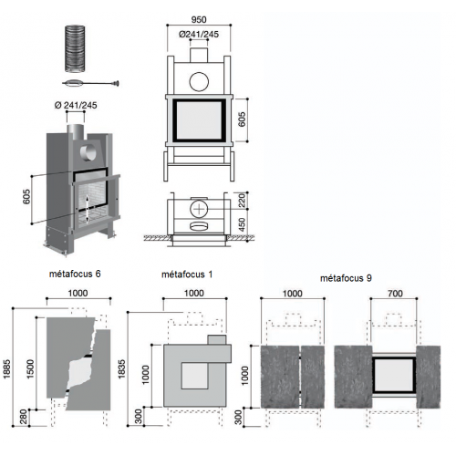 Камин дровяной Focus Metafocus 1