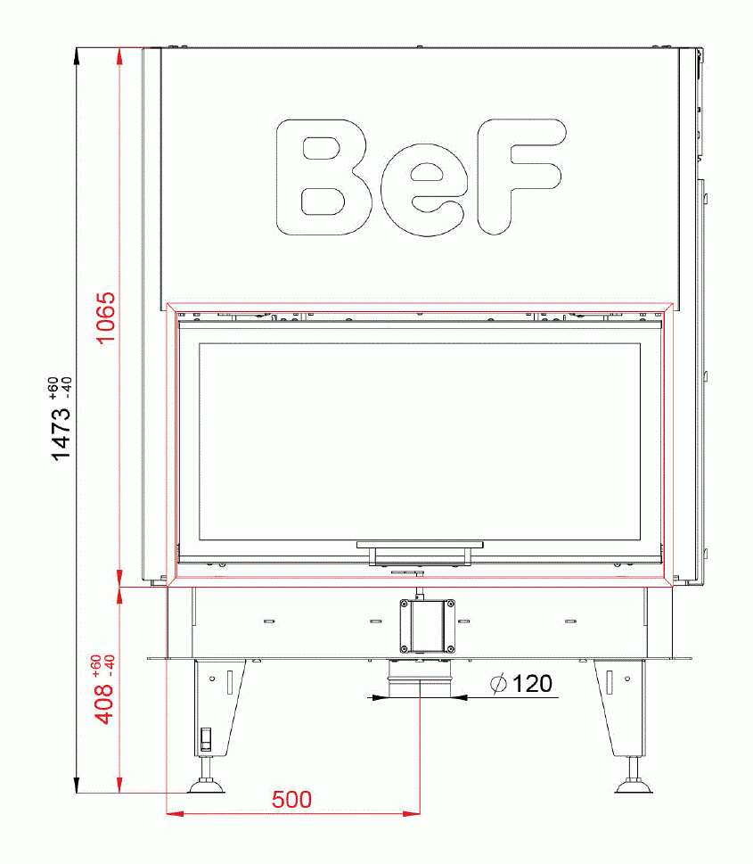 Каминная топка BeF Twin V 10 N II