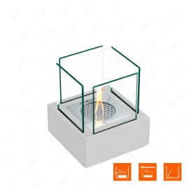 Настольный биокамин SteelHeat GLORIA белый