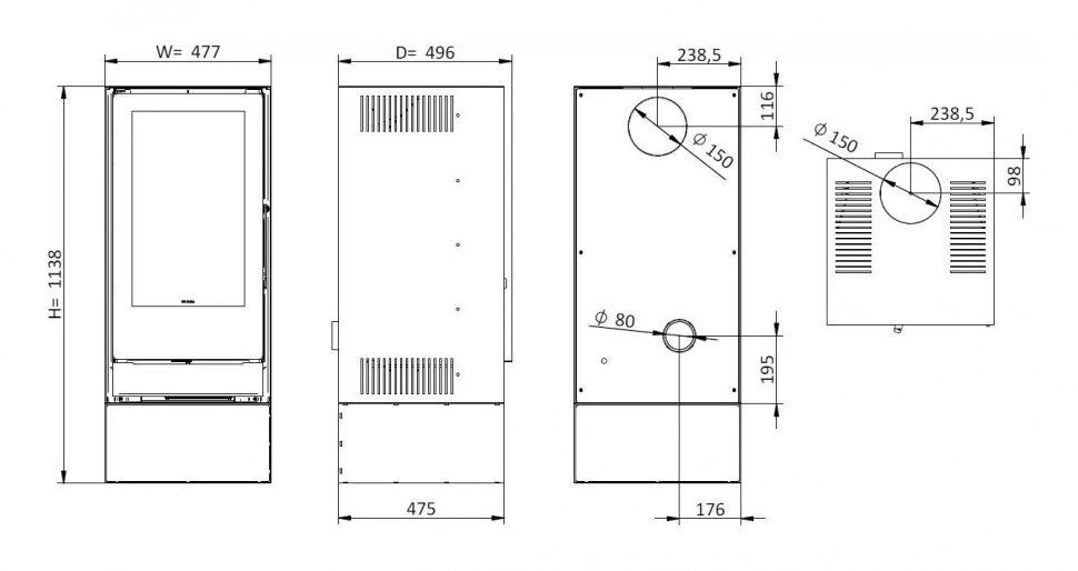 Печь-камин Solzaima Tek System Eco