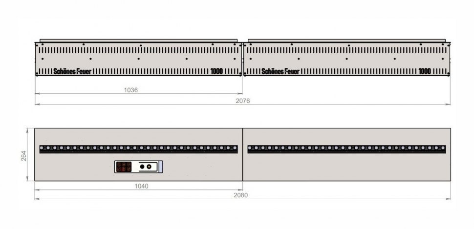 Электрический очаг Schones Feuer 3D FireLine 2000