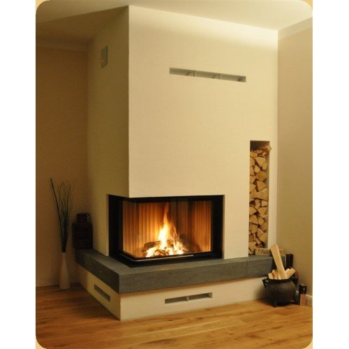 Каминная топка Brunner Eck-Kamine 57/67/44 вертикальное открытие, левый угол (с подъемом)