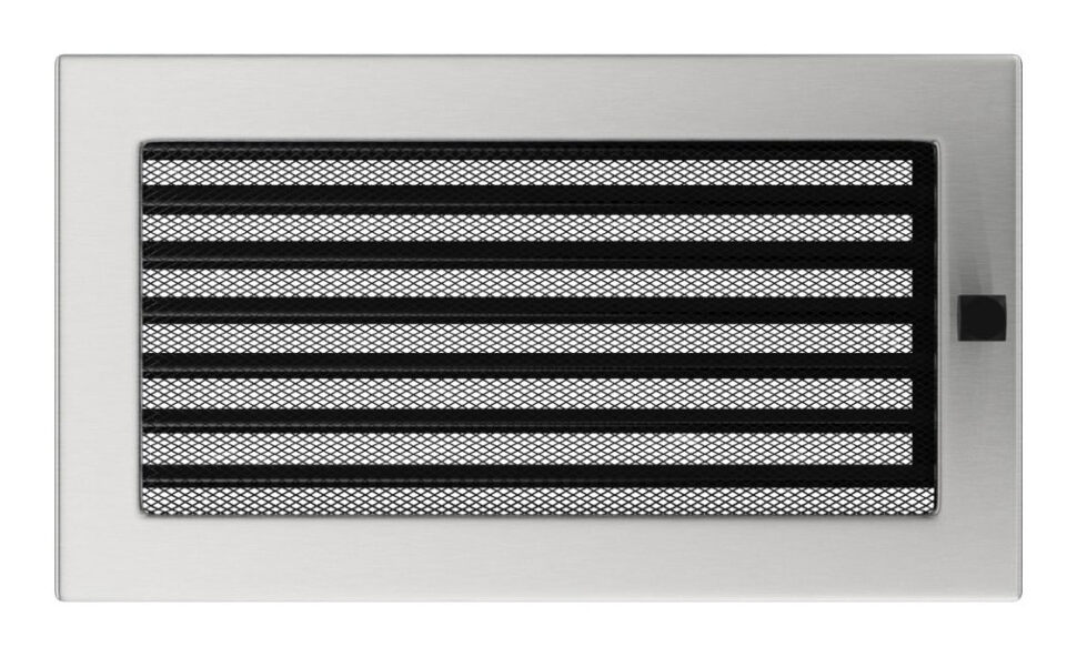 Решетка вентиляционная стальная с жалюзи 17х30