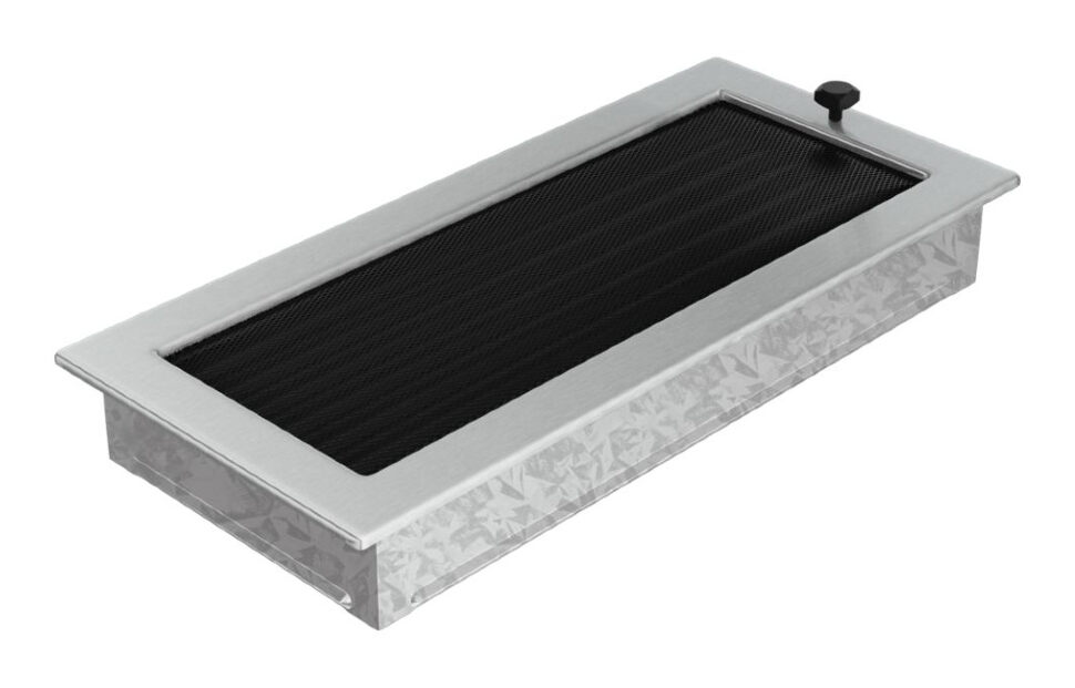 Решетка вентиляционная стальная с жалюзи 17х37