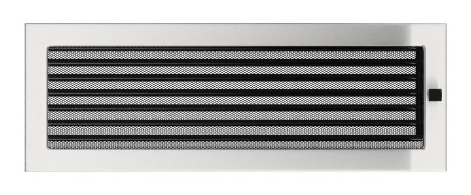 Решетка вентиляционная стальная с жалюзи 17х49