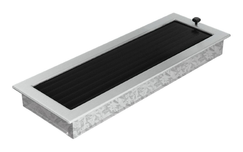 Решетка вентиляционная стальная с жалюзи 17х49