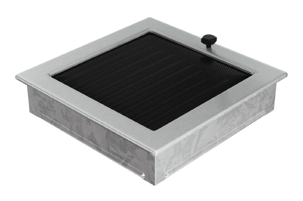 Решетка вентиляционная стальная с жалюзи 22х22