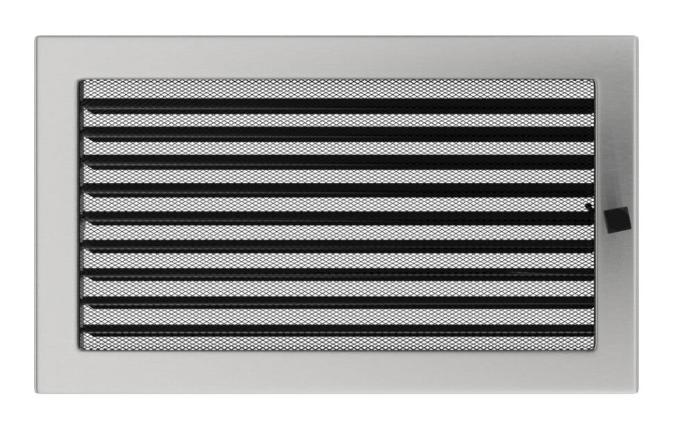 Решетка вентиляционная стальная с жалюзи 22х37