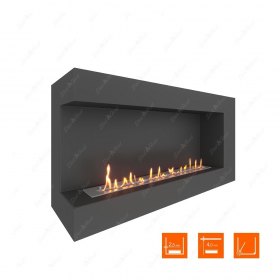 Биокамин угловой SteelHeat GRAND 1200 левый (Стандарт)