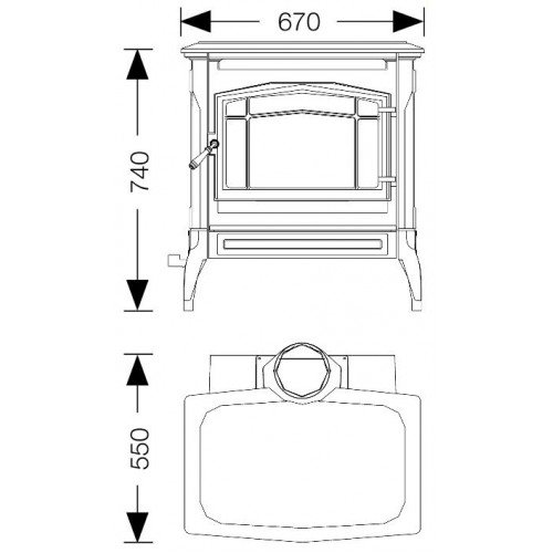Чугунная печь камин Hergom Shelburne