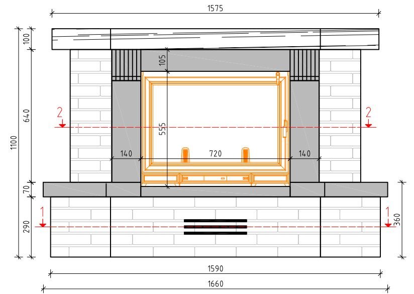 Каминная облицовка Sunhill Bari