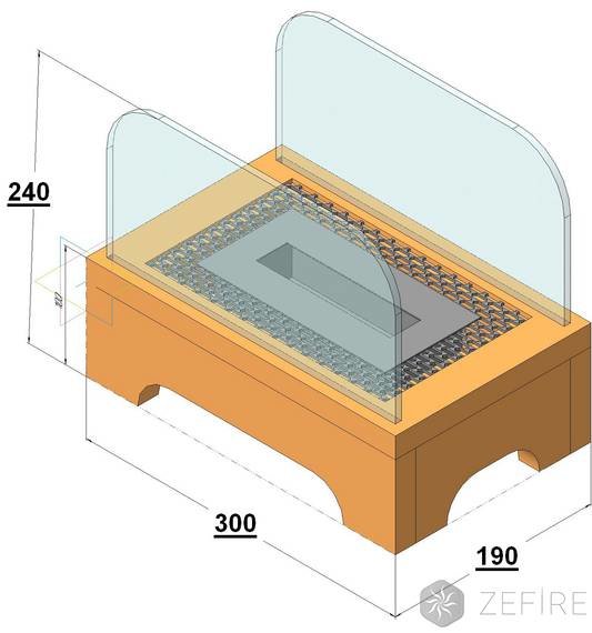 Биокамин ZeFire Timber