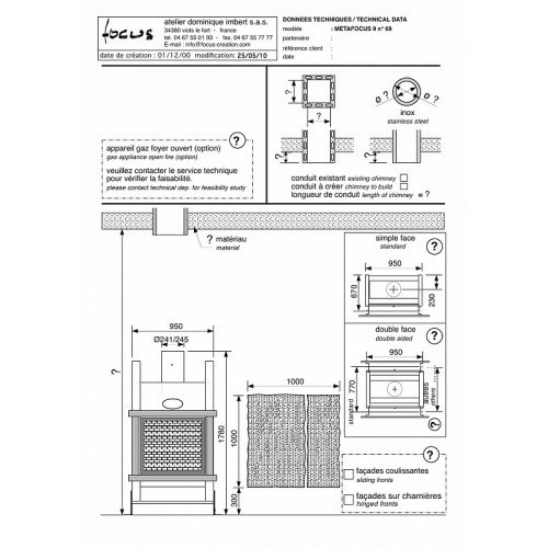 Камин дровяной Focus Metafocus 9