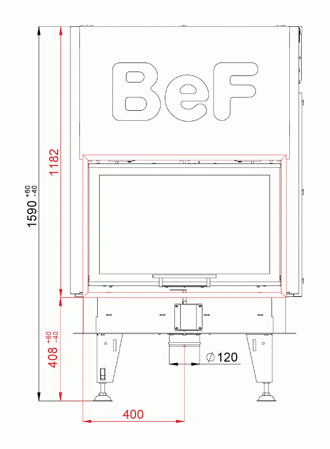 Каминная топка BeF Twin V 8 II